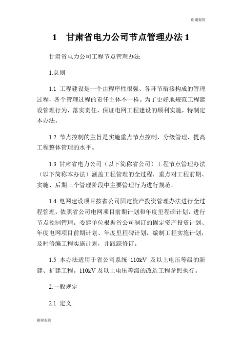 甘肃省电力公司节点管理办法.doc