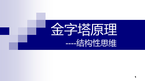 金字塔原理在工作和生活中的应用47页PPT文档