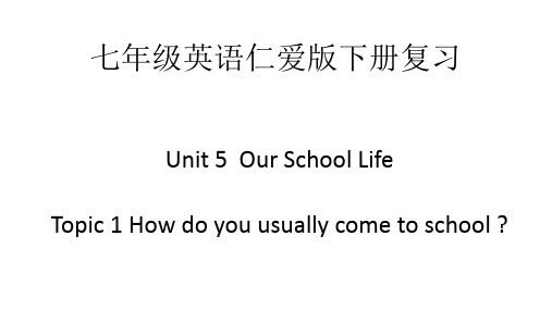七年级英语仁爱版下册复习PPT