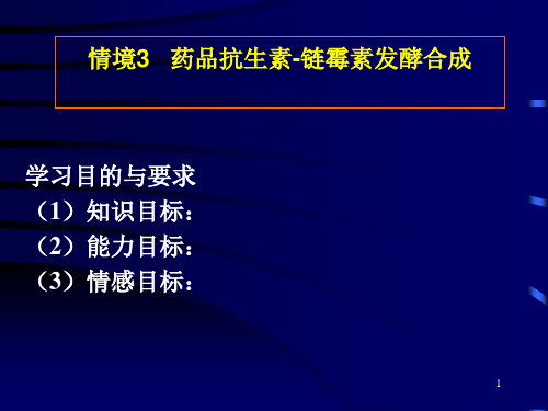学习情境3药品链霉素发酵.pptx