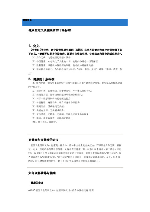 健康理念