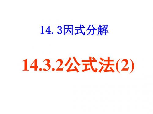 14.3.2公式法(2)