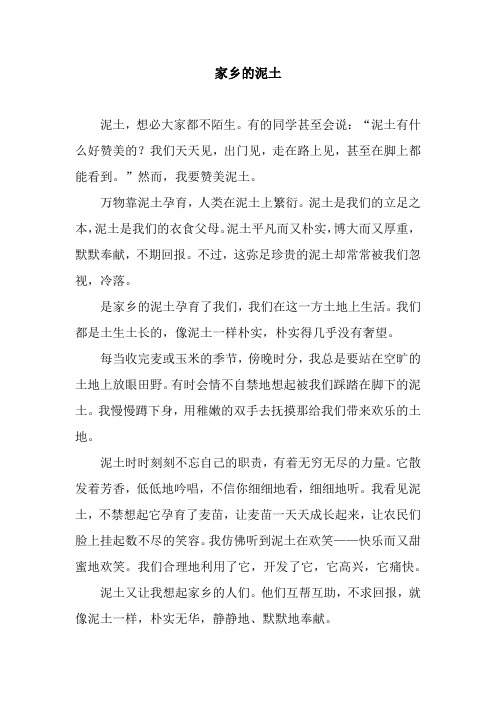 家乡的泥土