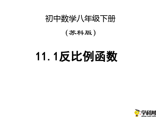 江苏省仪征市第三中学苏科版八年级数学下册课件：111反比例函数(共13张PPT)