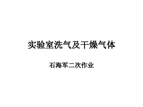 实验室洗气及干燥