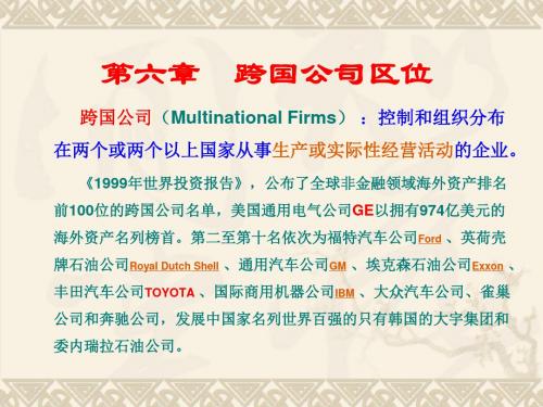 精选第6章跨国公司区位资料