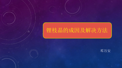 锂枝晶因素报告