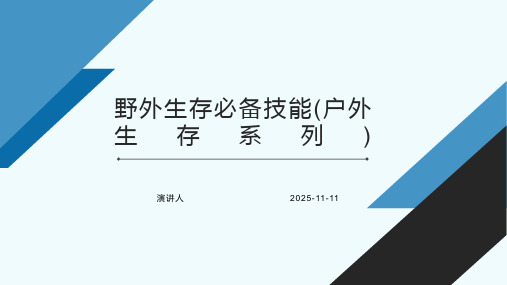 野外生存必备技能(户外生存系列)