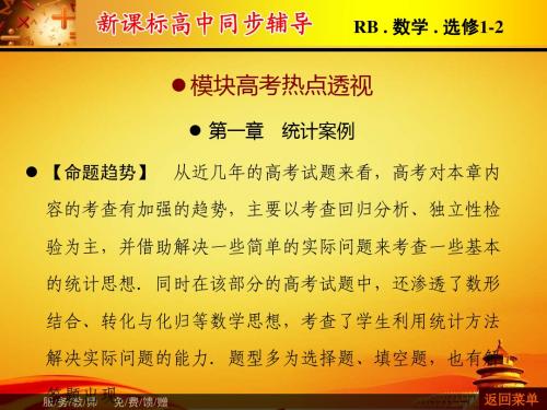 人教B高中数学选修1-2全套ppt课件：模块高考热点透视