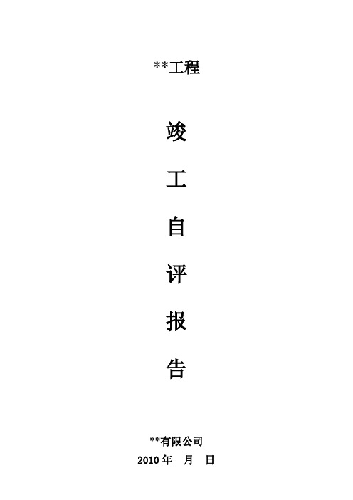 竣工预验收自评报告.
