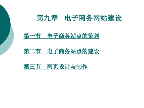 电子商务网站建设