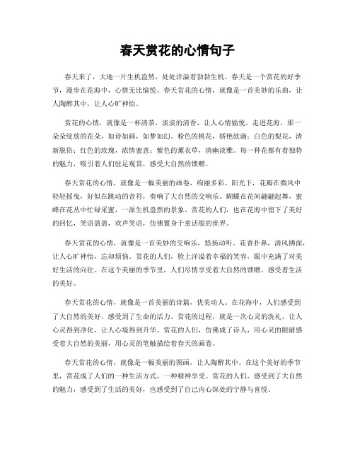 春天赏花的心情句子