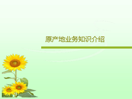原产地业务知识介绍共304页文档
