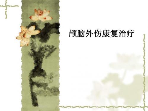 颅脑外伤康复治疗PPT课件