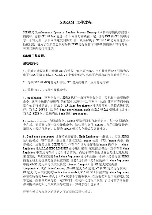 SDRAM 工作过程