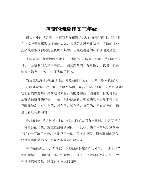 神奇的珊瑚作文三年级