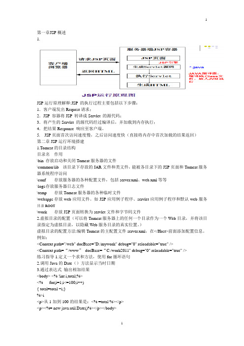 JSP复习纲要