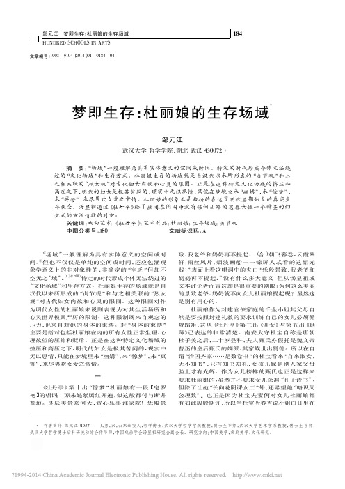 梦即生存_杜丽娘的生存场域_邹元江