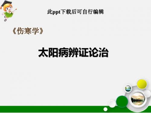 伤寒学太阳病辨证论治ppt课件