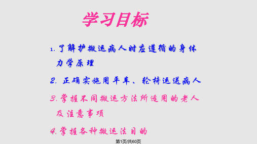 患者搬运法模板PPT课件