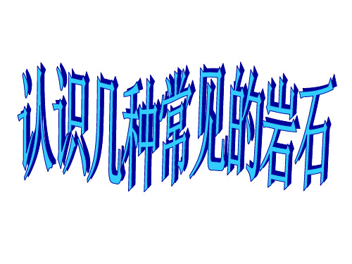 教科版小学科学四年级下册第四单元《认识几种常见的岩石》PPT课件