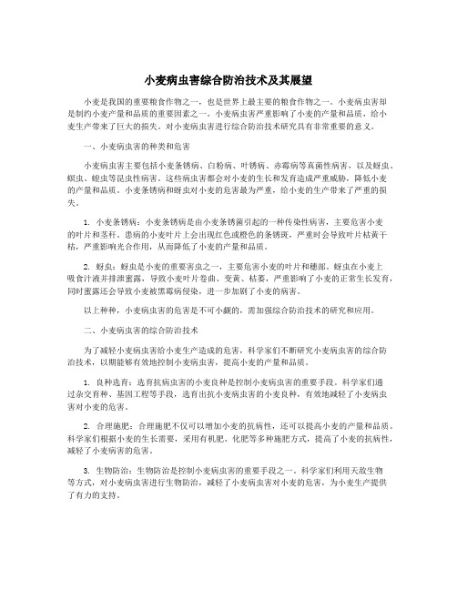 小麦病虫害综合防治技术及其展望