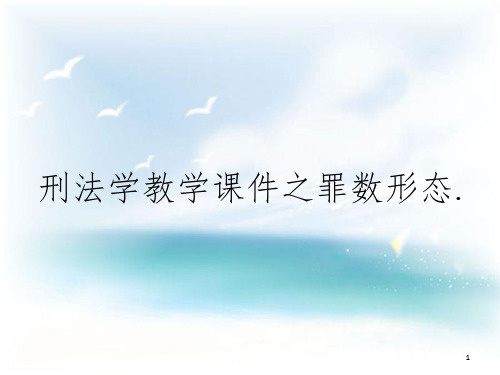 刑法学教学课件之罪数形态.