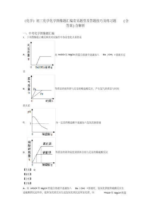 (化学)初三化学化学图像题汇编常见题型及答题技巧及练习题(含答案)含解析(20200512123436)