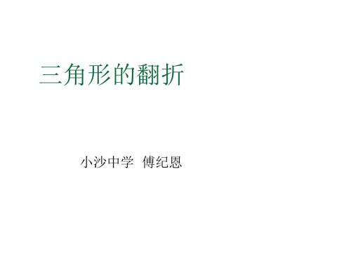 三角形的翻折1--浙教版(中学课件2019)