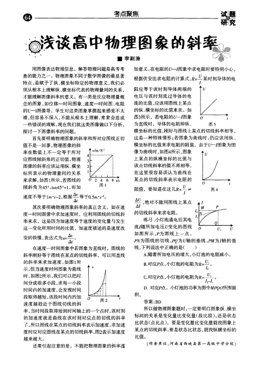 浅谈高中物理图象的斜率