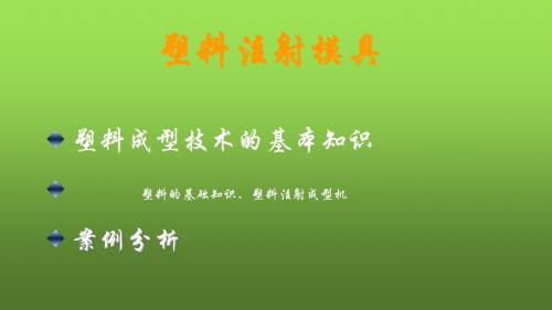 塑料注射模具 PPT
