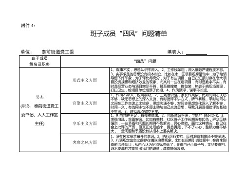 四风汇总表.doc