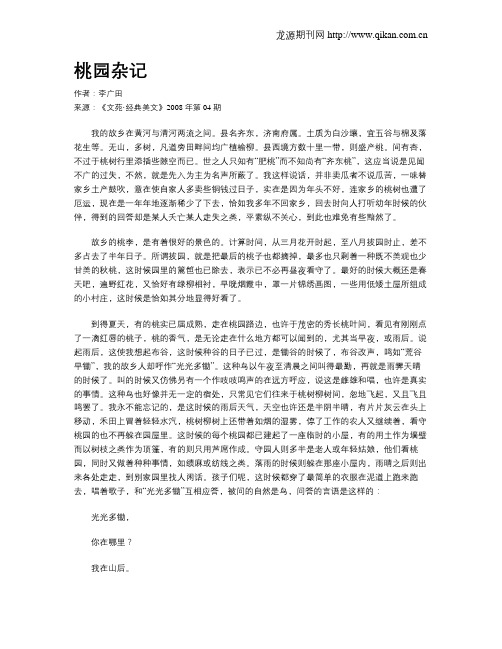 桃园杂记
