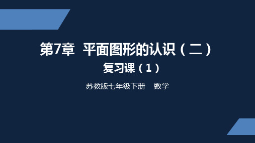 苏教版 中学数学 七年级 下册 平面图形的认识二 复习课1 PPT课件