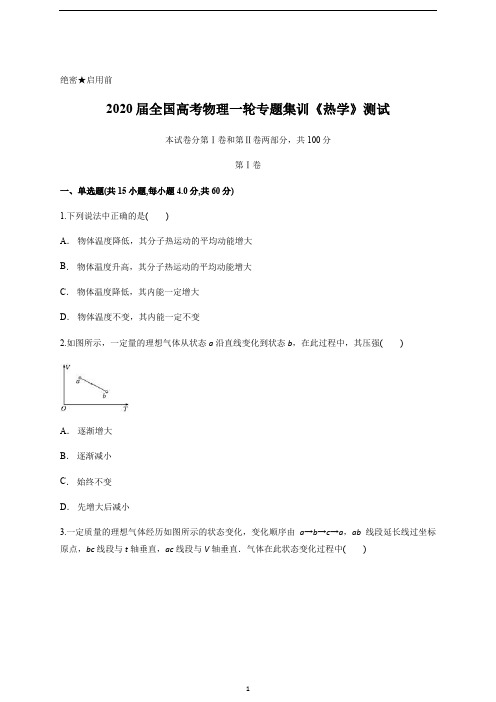 全国高考物理一轮专题集训《热学》测试