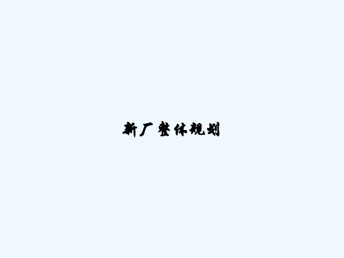 新厂整体规划 PPT