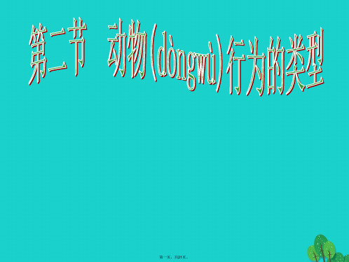 八年级生物上册4.2.2动物行为的类型课件冀教版