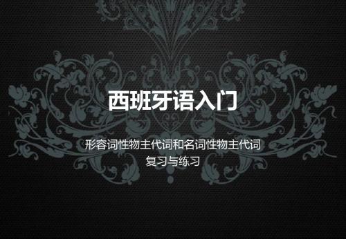 西班牙语入门(14)
