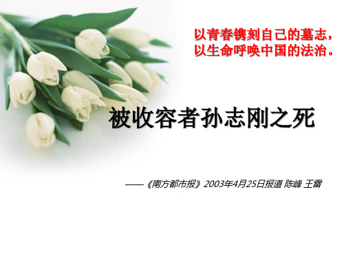 被收容者孙志刚之死作品赏析剖析.