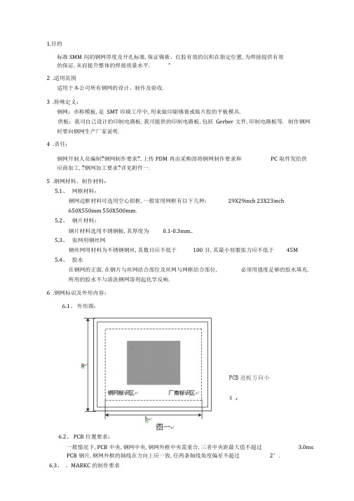 钢网开口设计规范