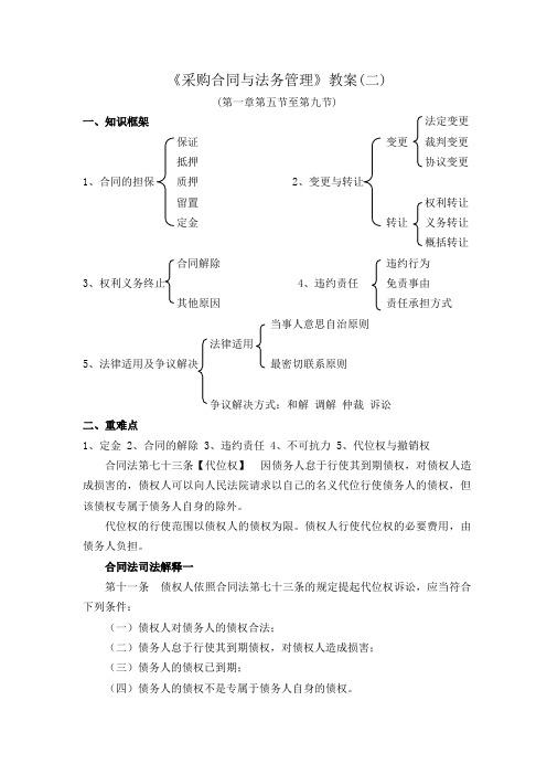 《采购法务与合同管理教案二》