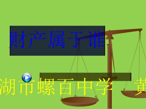财产属于谁PPT课件19 人教版