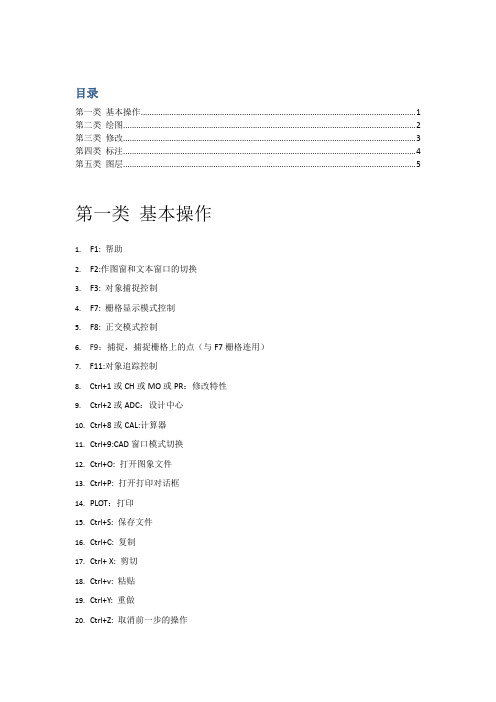 建筑智能化——CAD常用功能及快捷键