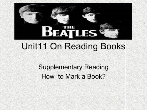 语文版中职英语(拓展模块)Unit 11《On Reading Books》ppt课件1