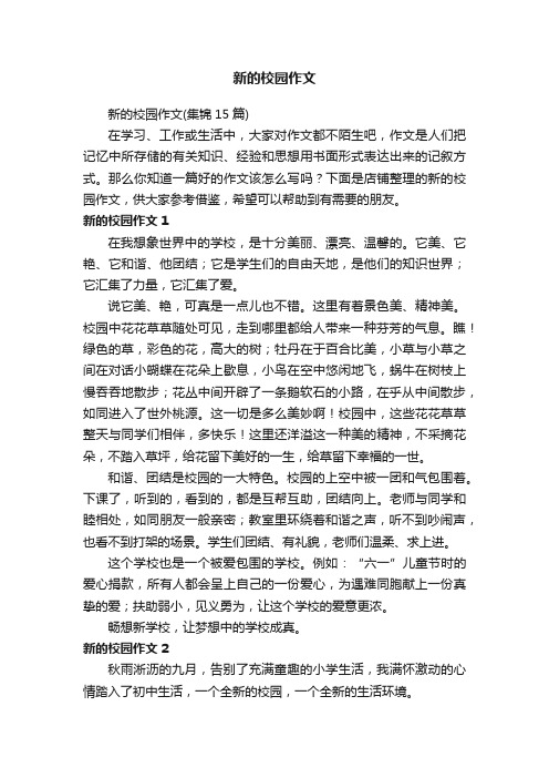 新的校园作文