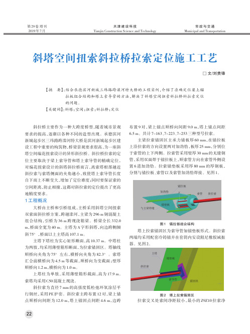 斜塔空间扭索斜拉桥拉索定位施工工艺