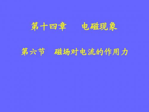 《磁场对电流的作用力》ppt
