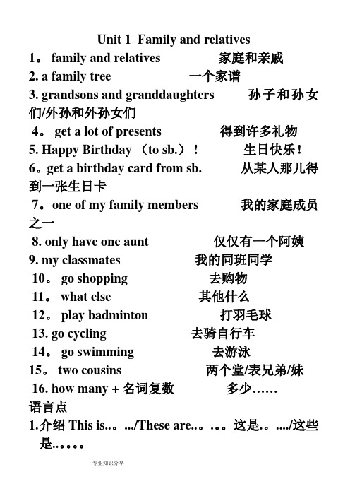 沪教版六年级英语(上册)_(全套)复习资料全