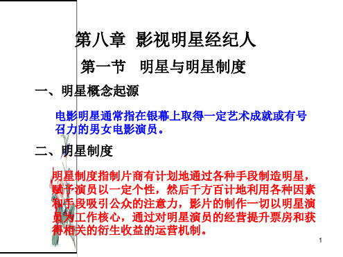 影视明星经纪人最新PPT课件[文字可编辑]
