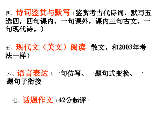高一语文期末复习PPT课件